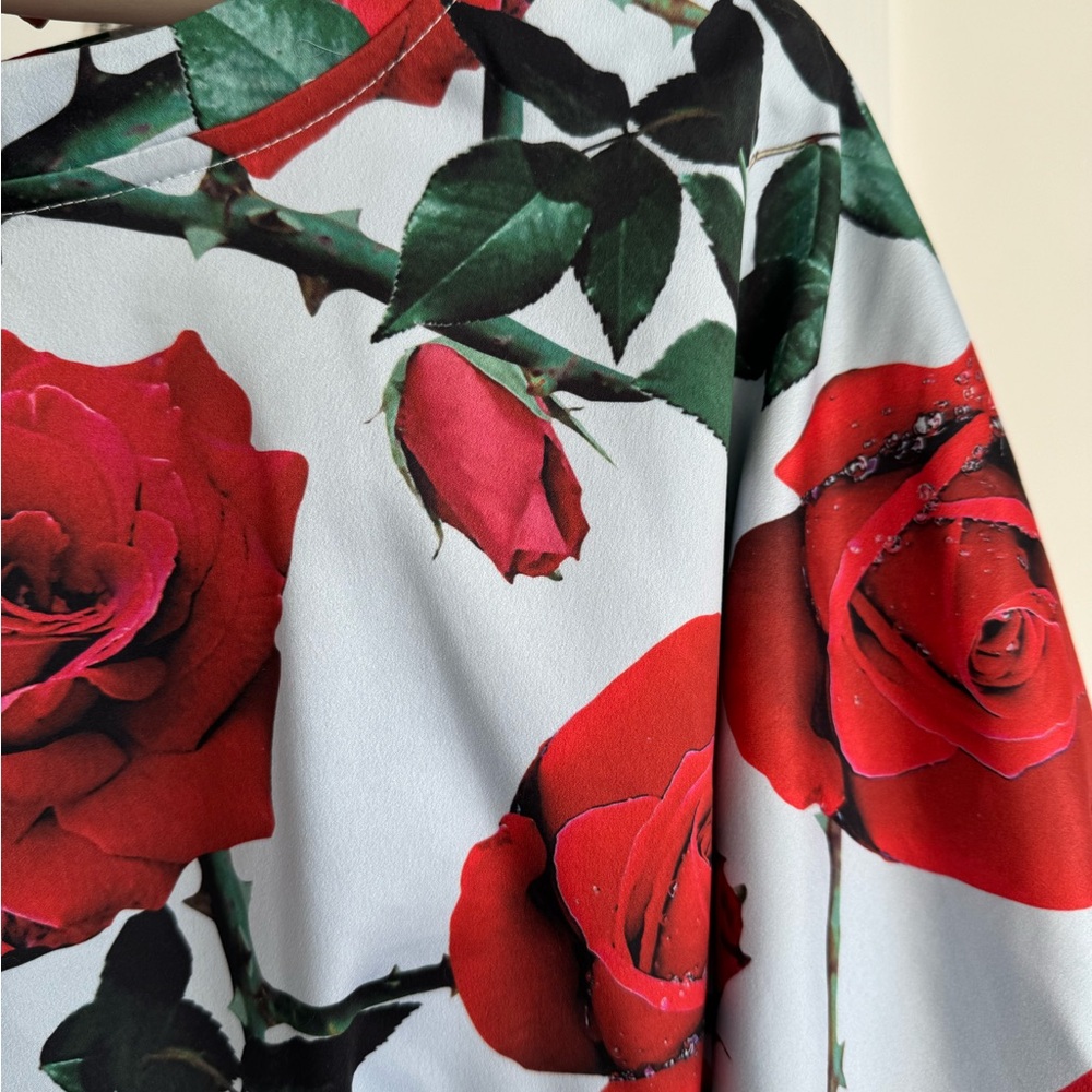 Simons Rose Floral Crop Blouse - Picture 3 of 5